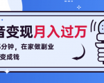 每天15分钟，在家做副业把声音变成钱，声音修炼变现资源月入过万！-第一资源库