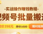 视频号批量运营实战教程,让你一天创作100个高质量视频,日引5W+流量-第一资源库