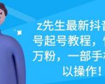 z先生最新抖音美女号起号教程,快速十万粉,一部手机就可以操作-第一资源库
