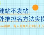 不建站不发帖做外推排名方法实操,持久seo霸屏,有人月赚几万到几十万-第一资源库