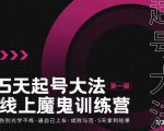 大播·五天起号魔鬼训练营,告别光学不练,逼自己上车,成败与否,5天拿到结果-第一资源库