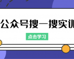 公众号搜一搜实训,收录与恢复收录、 排名优化黑科技,附送工具(价值998元)-第一资源库