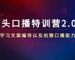 镜头口播特训营2.0版,学习文案编导以及拍摄口播能力(50节课时)-第一资源库