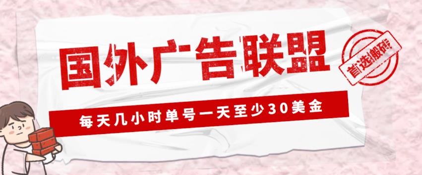 外面收费1980的最新国外LEAD广告联盟搬砖项目,单号一天至少30美金【详细玩法教程】-第一资源库