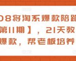 108将淘系爆款陪跑营【第11期】,21天教运营打爆款,帮老板培养运营-第一资源库