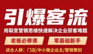 引爆客流,用裂变营销思维快速解决企业获客难题,老板必修课,零基础新手-第一资源库