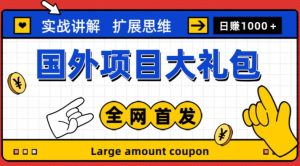 最新国外项目大礼包,包涵十几种国外撸美金项目,新手和小白们闭眼冲就可以了【项目实战教程+项目网址】-第一资源库