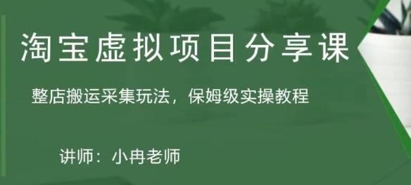 淘宝虚拟整店搬运采集玩法分享课:整店搬运采集玩法,保姆级实操教程-第一资源库