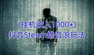抖音Steam撸音浪玩法,挂机一天收入1000+不露脸 不说话 不封号 社恐人群福音-第一资源库