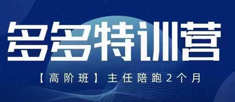 纪主任·5月最新多多特训营高阶班,玩法落地实操,多多全掌握-第一资源库