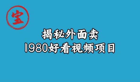 宝哥揭秘外面卖1980好看视频项目,投入时间少,操作难度低-第一资源库