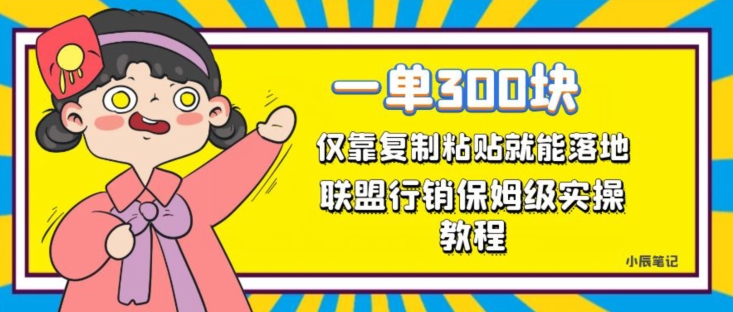 一单轻松300元，仅靠复制粘贴，每天操作一个小时，联盟行销保姆级出单教程，正规长久稳定副业【揭秘】-第一资源库