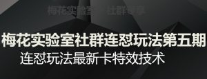 梅花实验室社群连怼玩法第五期,视频号连怼玩法最新卡特效技术-第一资源库