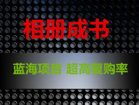 相册成书,蓝海项目,认真操作月入过万【揭秘】-第一资源库