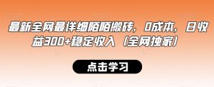 最新全网最详细陌陌搬砖，0成本，日收益300+稳定收入（全网独家）【揭秘】-第一资源库