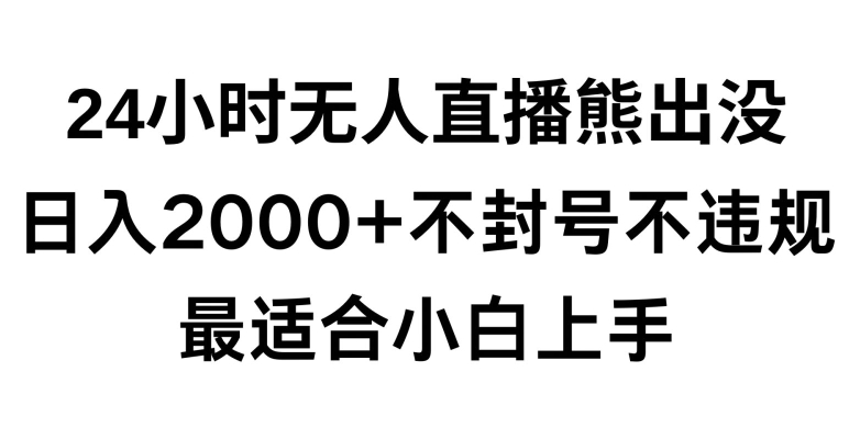 快手24小时无人直播熊出没,不封直播间,不违规,日入2000+,最适合小白上手,保姆式教学【揭秘】-第一资源库