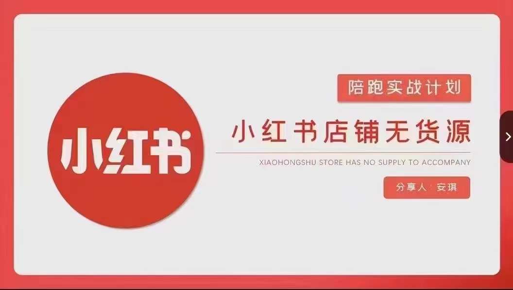 安琪-小红书店铺无货源实战,开店到售后全流程操作-第一资源库