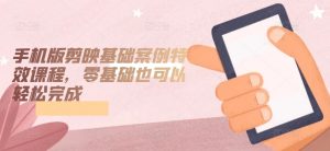 手机版剪映基础案例特效课程，零基础也可以轻松完成-第一资源库