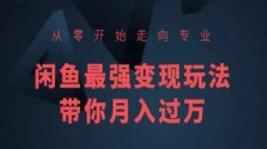 从零开始走向专业,闲鱼最强变现玩法带你月入过万-第一资源库