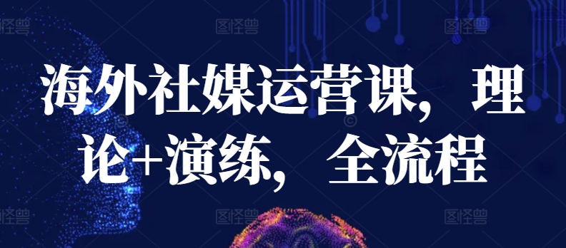 海外社媒运营课,理论+演练,全流程-第一资源库