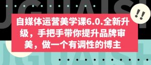 自媒体运营美学课6.0.全新升级,手把手带你提升品牌审美,做一个有调性的博主-第一资源库