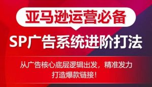 亚马逊运营必备: SP广告的系统进阶打法,从广告核心底层逻辑出发,精准发力打造爆款链接-第一资源库