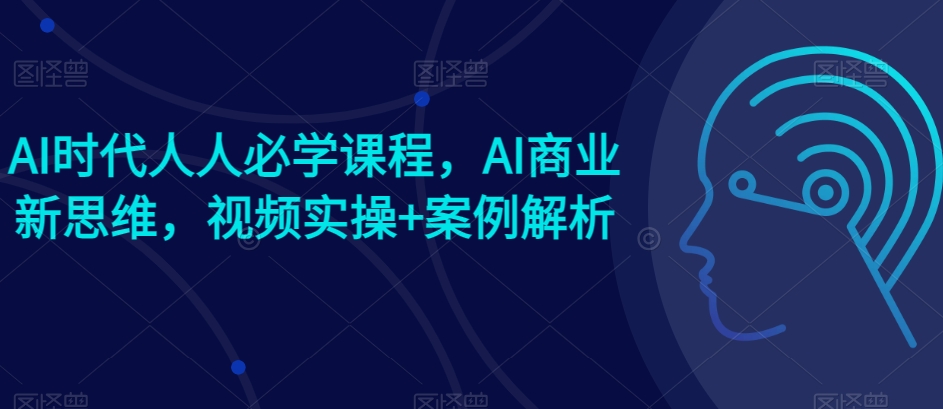AI时代人人必学课程,AI商业新思维,视频实操+案例解析【赠AI商业爆款案例】-第一资源库