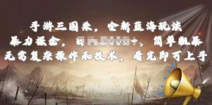 手游三国杀最新蓝海玩法，简单粗暴，无需复杂的操作和技术，看完即可上手【揭秘】-第一资源库
