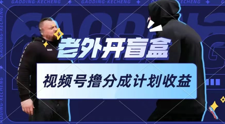 老外开盲盒视频,撸视频号分成计划收益,每天只需一小时,新手小白轻松上手【揭秘】-第一资源库