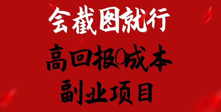 会截图就行，高回报0成本副业项目，卖离婚模板一天1.5k+【揭秘】-第一资源库