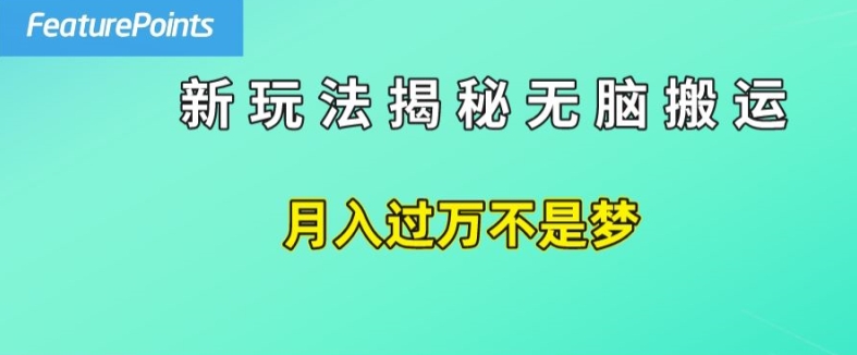 简单操作，每天50美元收入，搬运就是赚钱的秘诀【揭秘】-第一资源库