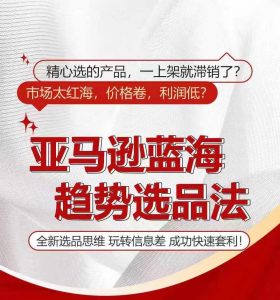 亚马逊蓝海趋势选法,全新选品思维,玩转信息差-第一资源库