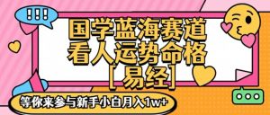 国学蓝海赋能赛道，零基础学习，手把手教学独一份新手小白月入1W+【揭秘】-第一资源库