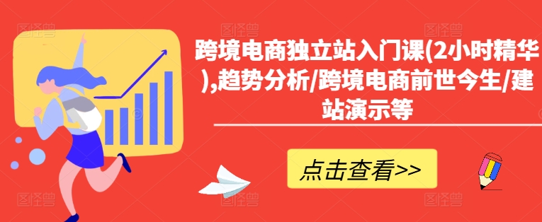 跨境电商独立站入门课(2小时精华),趋势分析/跨境电商前世今生/建站演示等-第一资源库