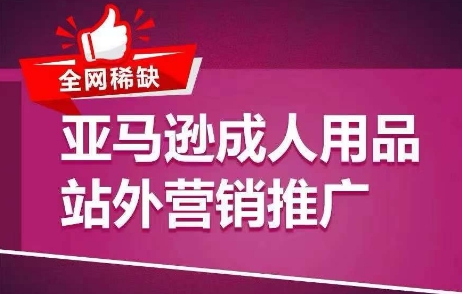 全网稀缺!亚马逊成人用品站外营销推广,教你引爆站外流量,开启爆单模式-第一资源库