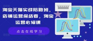 淘宝天猫实战陪跑班,店铺运营终结者,淘宝运营必修课-第一资源库