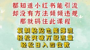 小红书靠复制粘贴一周突破万级流量池干货，以减肥为例，每天稳定引流变现四位数【揭秘】-第一资源库
