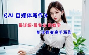AI自媒体文章创作全网最详细教程,新手秒变写作高手,多方位发展-第一资源库
