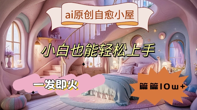 ai原创治愈小屋,小白也能轻松上手,一发即火,篇篇10w+【揭秘】-第一资源库