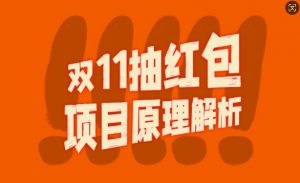 双11抽红包视频裂变项目【完整制作攻略】_长期的暴利打法-第一资源库
