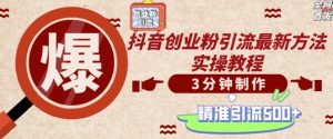 轻松制作创业类视频,一天被动加精准创业粉500+【揭秘】-第一资源库