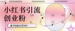 小红书私域引流无脑操作法：AI生成内容，粉丝自动转化，新手轻松日引500+创业粉-第一资源库
