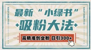 最新自动化“吸粉术”,小绿书激活私域流量,每日轻松吸引300+高质精准粉!-第一资源库