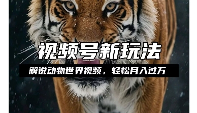 利用动物世界解说视频,赚分成计划收益,轻松月入过W,操作简单【揭秘】-第一资源库