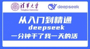 清华大学讲DeepSeek最全教程，从入门到精通，deepseek一分钟干了我一天的活-第一资源库
