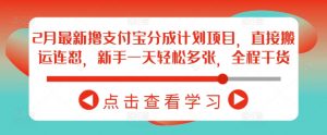 2月最新撸支付宝分成计划项目,直接搬运连怼,新手一天轻松多张,全程干货-第一资源库