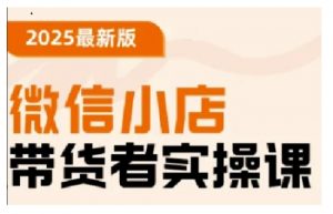 2025最新版微信小店带货者实操课,基础操作到高级运营技巧,快速上手-第一资源库