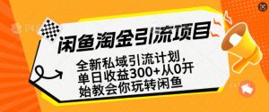 闲鱼淘金私域引流计划,从0开始玩转闲鱼,副业也可以挣到全职的工资-第一资源库