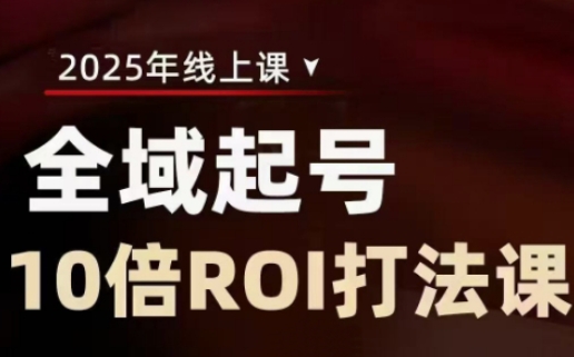 2025全域起号10倍ROI打法课，助你提升直播间的投资回报率-第一资源库