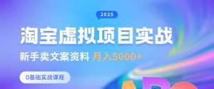 淘宝虚拟项目垂直玩法，新手卖文案资料，月入5k+-第一资源库
